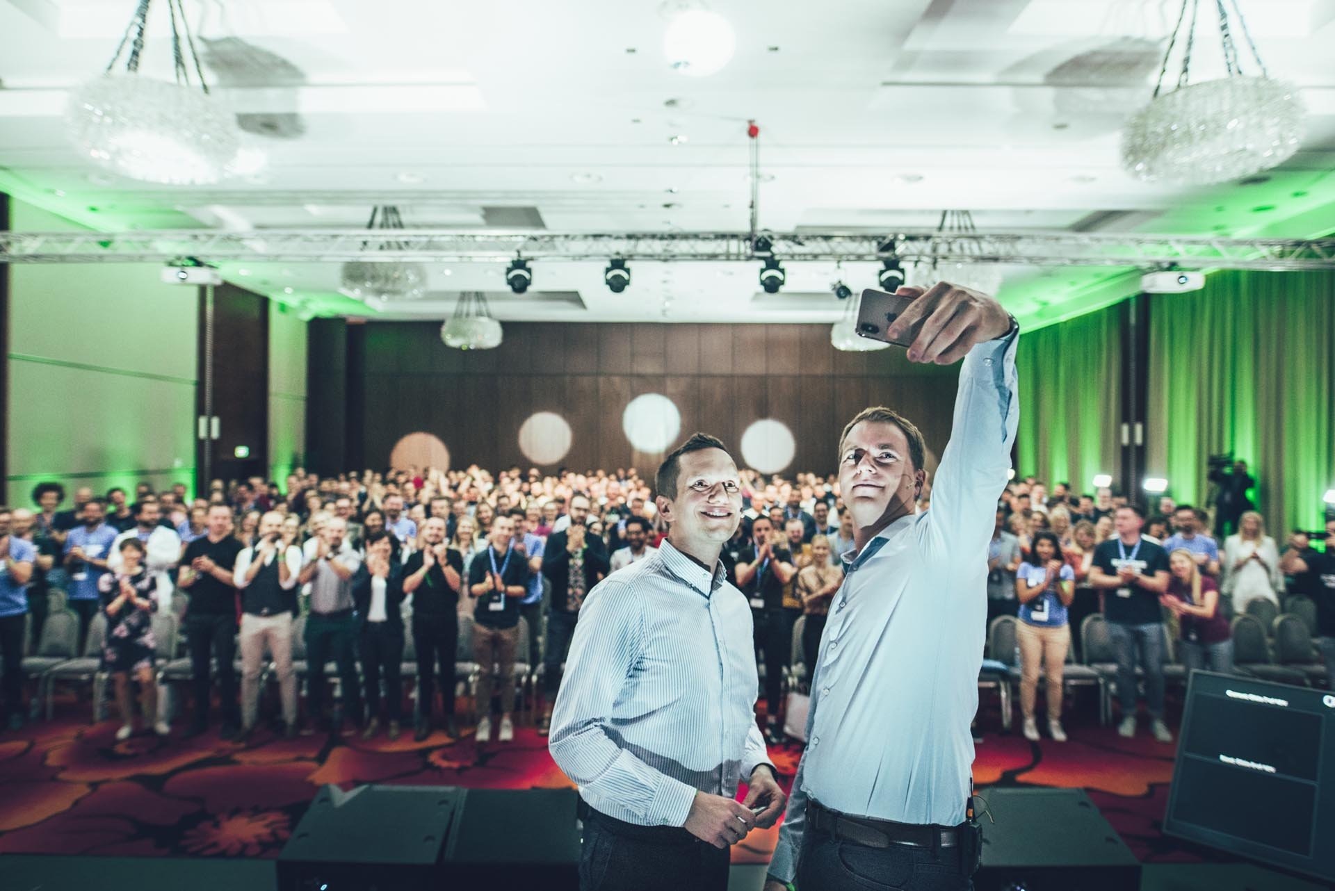 Marek Talarczyk and Wiktor Schmidt at Netguru Burning Minds 2019 Conference