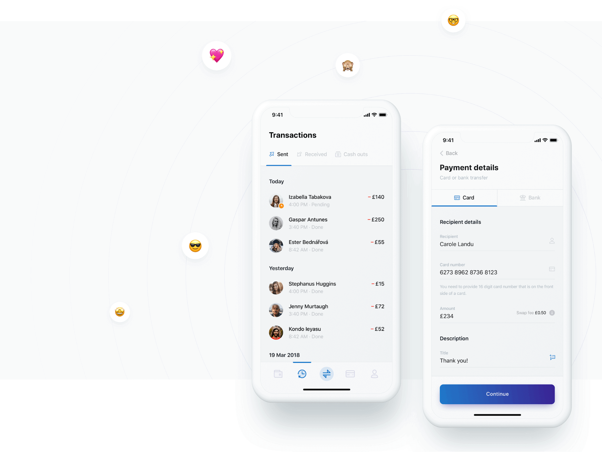 swap app ux design example