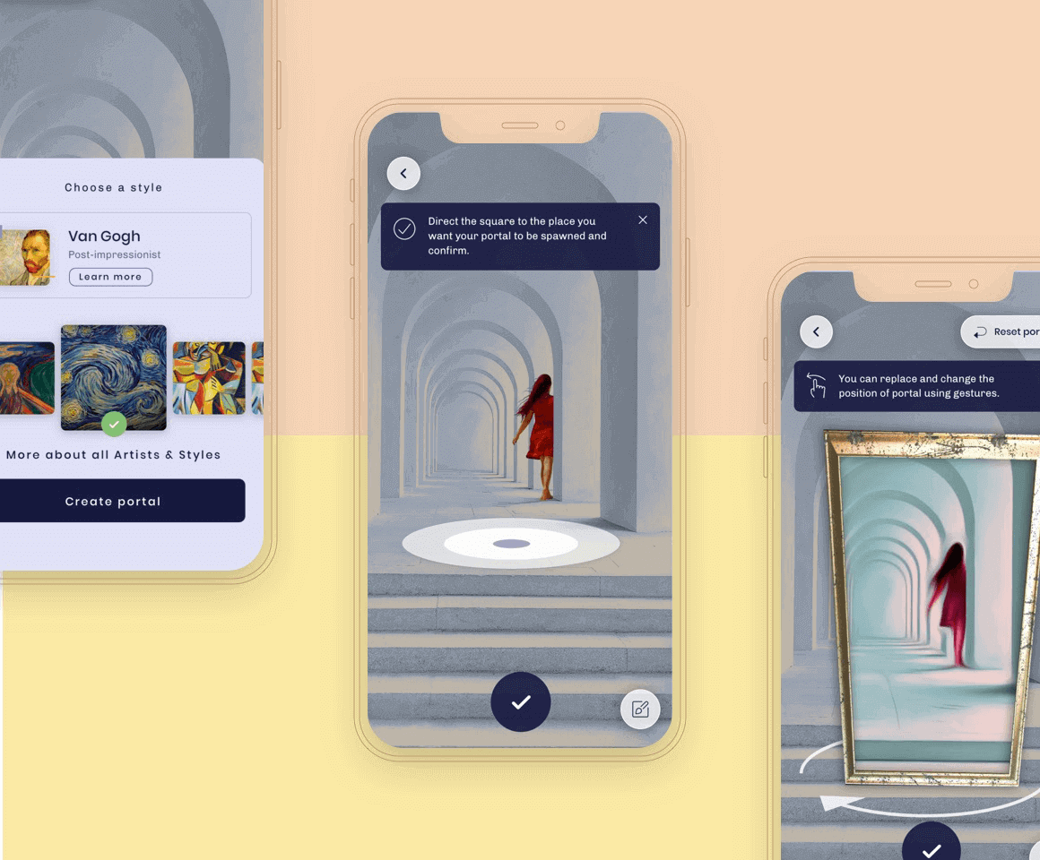 Kunster app mockups